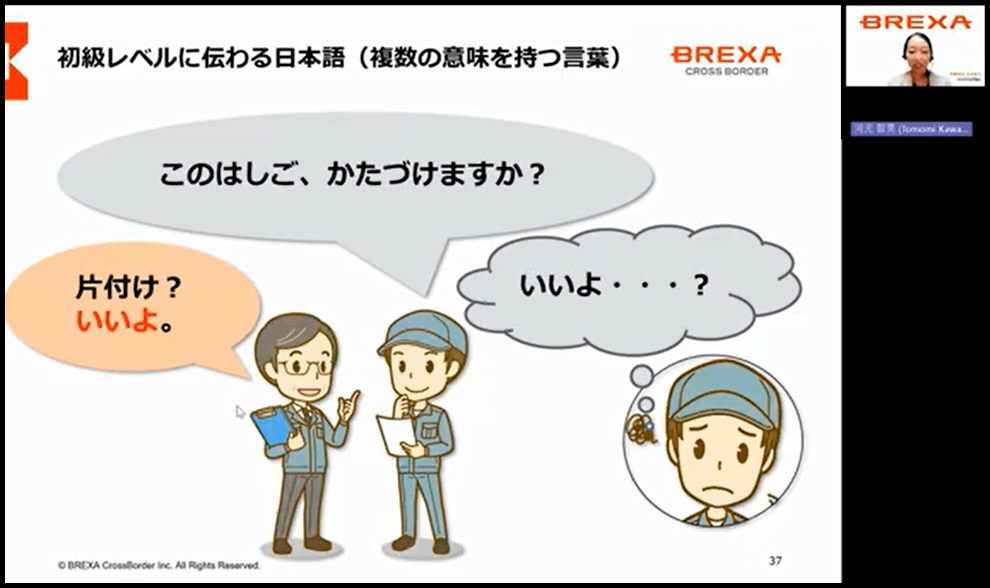 セミナー資料:初級レベルに伝わる日本語（複数の意味を持つ言葉）