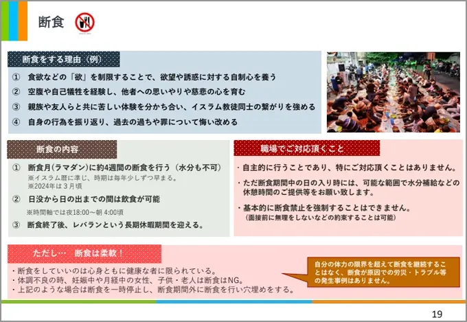 外国人共生講座画像 断食