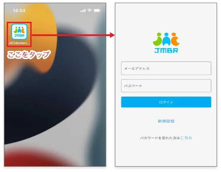 ログイン画面を表示